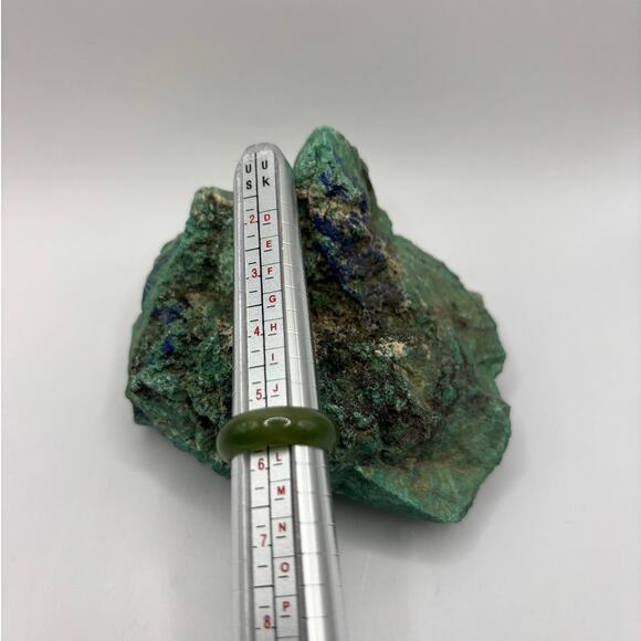 Nephrite Jade Ring - Solid Band- Size 5.5 - Picture 5 of 5